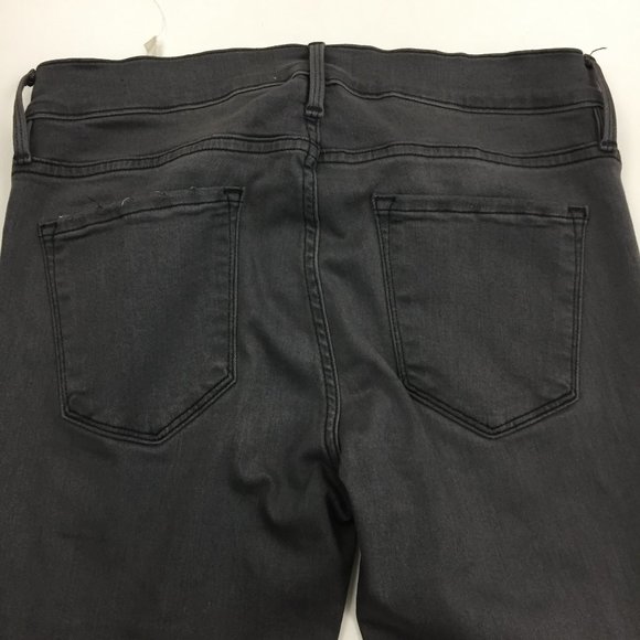 FRAME Denim Le Skinny De Jeanne Grey Shred Wash Distressed 5 Pocket Jeans - Picture 11 of 13